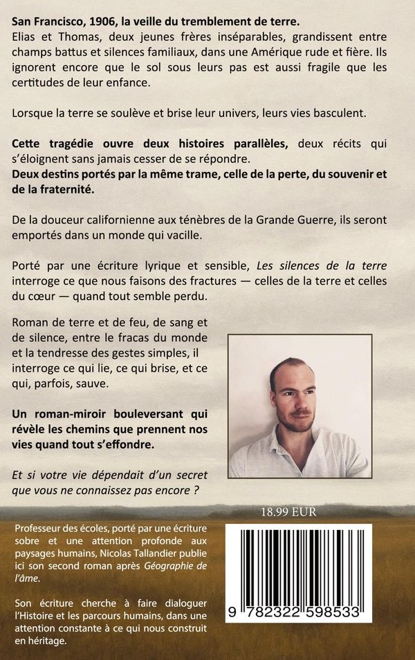 Quatrième de couverture de « Les silences de la terre »