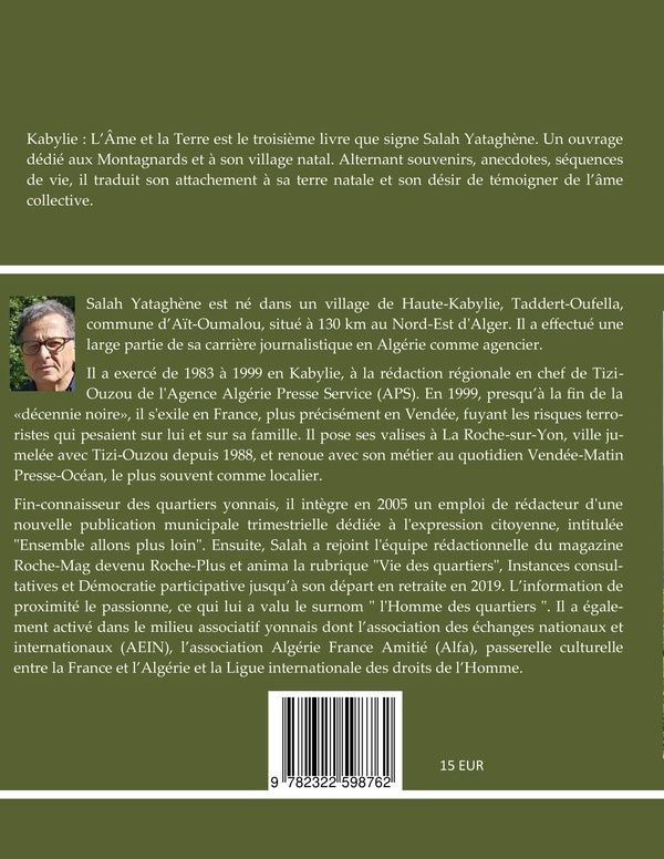 Quatrième de couverture de « Kabylie, l'âme et la Terre : récits »