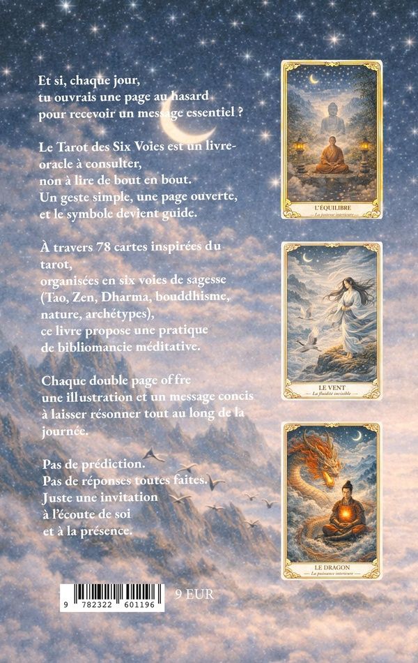 Quatrième de couverture de « Le tarot des six voies : livre-oracle de méditation »