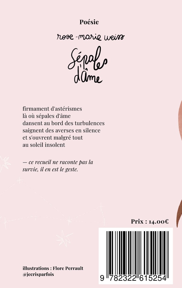 Quatrième de couverture de « Sépales d'âme : poésie »