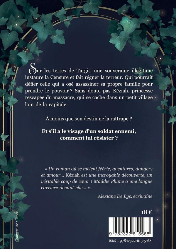 Quatrième de couverture de « La fille de Targit »