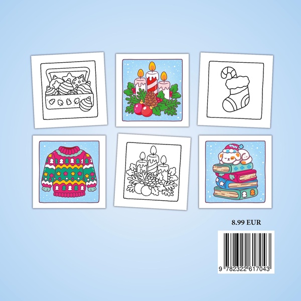 Quatrième de couverture de « HIVER TOUT DOUX - COLORIAGES DOUX POUR SE RELAXER »