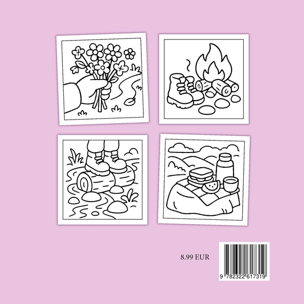 Quatrième de couverture de « COSY CAMPING - COLORIAGES NATURE APAISANTS »