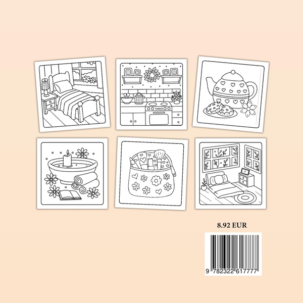Quatrième de couverture de « MOMENTS MIGNONS - COLORIAGES DOUX POUR SE DETENDRE »