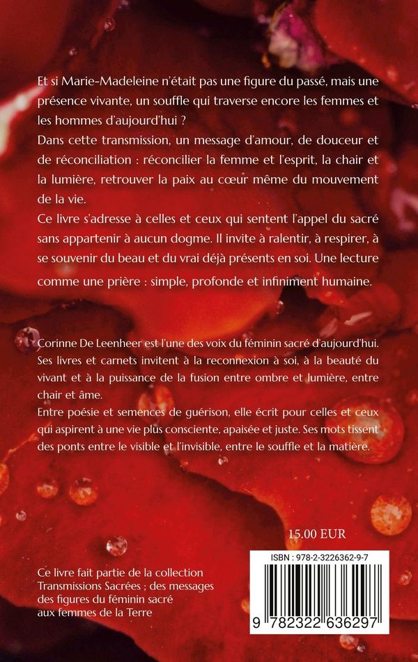 Quatrième de couverture de « Transmission sacrées : Marie de Magdala »