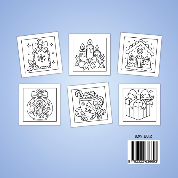 Quatrième de couverture de « MON HIVER PREFERE - COLORIAGES SIMPLES ANTI-STRESS »
