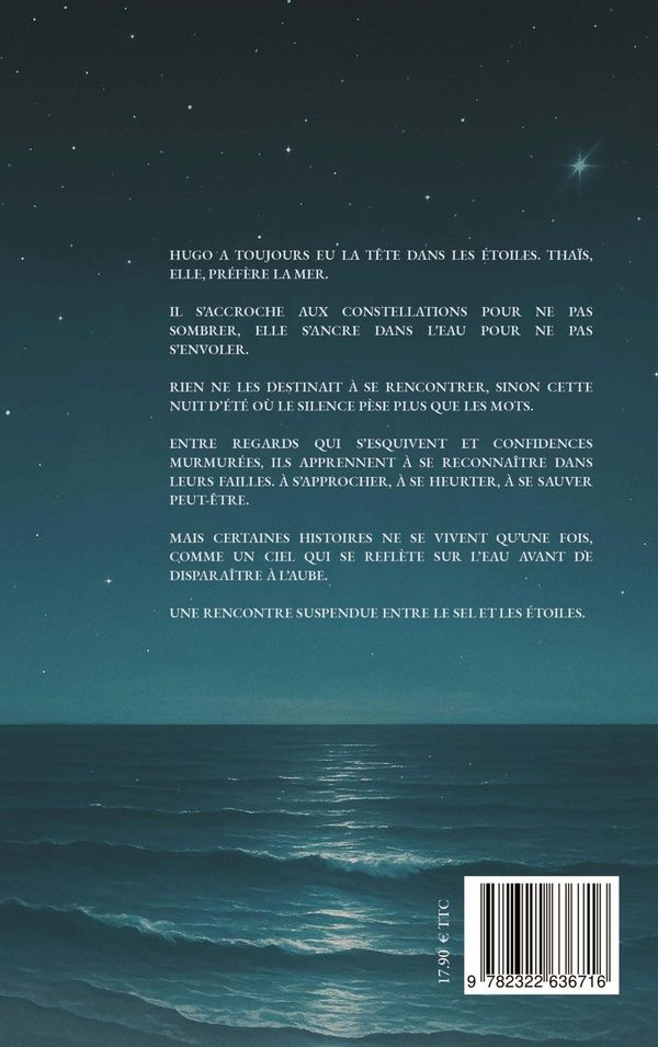 Quatrième de couverture de « QUAND LES ETOILES TROUVENT LA MER »