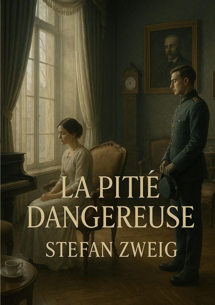 Couverture du livre « La pitié dangereuse : un roman psychologique sur la compassion, la responsabilité et les pièges de l'âme humaine » de Stefan Zweig, librairie Les Contes Infusés à Corte