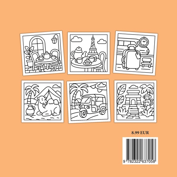 Quatrième de couverture de « VOYAGE COSY - COLORIAGES APAISANTS »