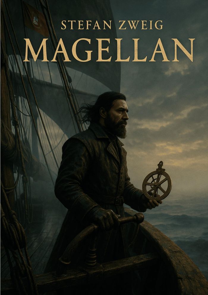 Couverture du livre « Magellan : une biographie littéraire sur le destin héroïque, la découverte et le tragique voyage de Magellan » de Stefan Zweig, librairie Les Contes Infusés à Corte