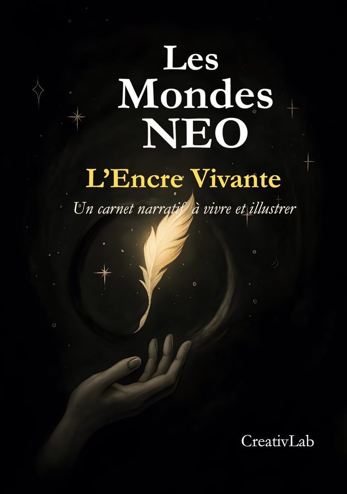 Couverture du livre « L'ENCRE VIVANTE - LES MONDES NEO » de Creativlab ., librairie Les Contes Infusés à Corte