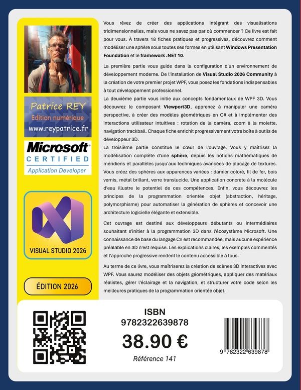 Quatrième de couverture de « Modéliser une sphère avec WPF 3D »