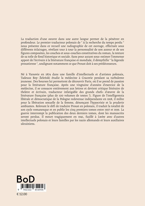 Quatrième de couverture de « PROUST ET SON MONDE »