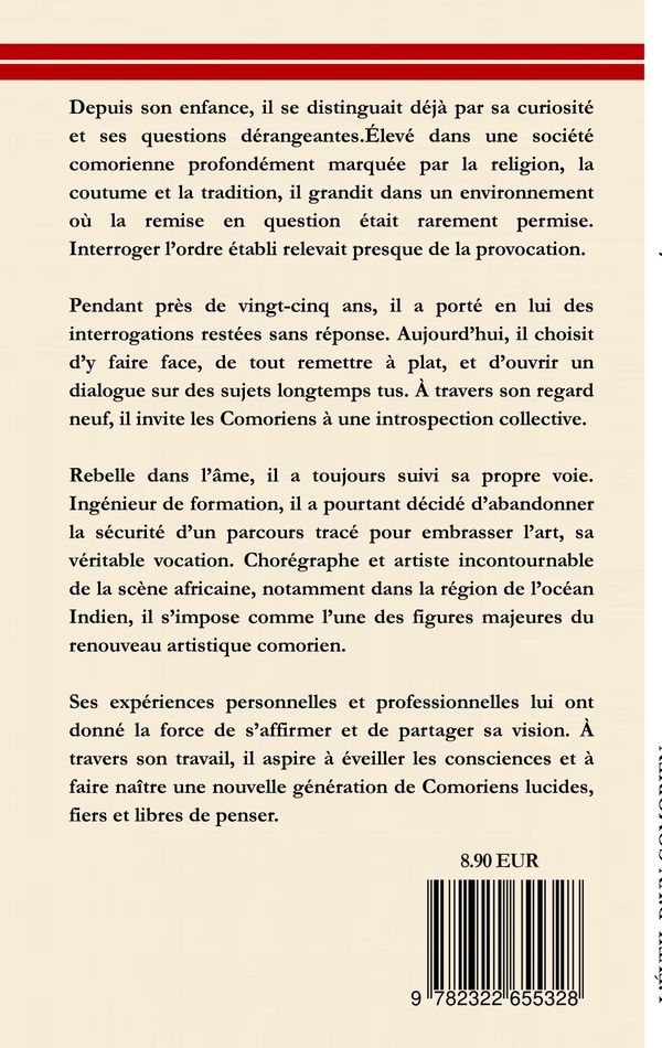 Quatrième de couverture de « L'EVEIL D'UN COMORIEN »