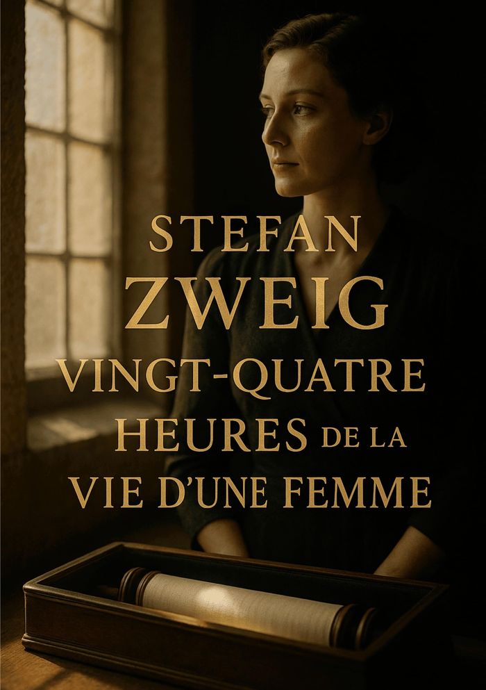 Couverture du livre « Vingt-quatre heures de la vie d'une femme : une nouvelle psychologique sur la passion, le jeu et les bouleversements d'une vie en un jour » de Stefan Zweig, librairie Les Contes Infusés à Corte