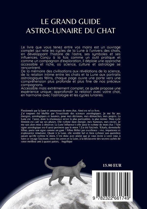 Quatrième de couverture de « Le grand guide astro-lunaire du chat »