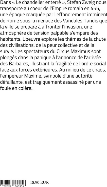 Quatrième de couverture de « Le chandelier enterré : Une nouvelle psychologique sur les secrets enfouis et les drames intimes »