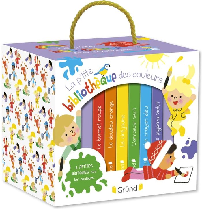 Couverture du livre « La p'tite bibliothèque des couleurs : 6 petites histoires sur les couleurs » de Mélisande Luthringer, librairie Les Contes Infusés à Corte