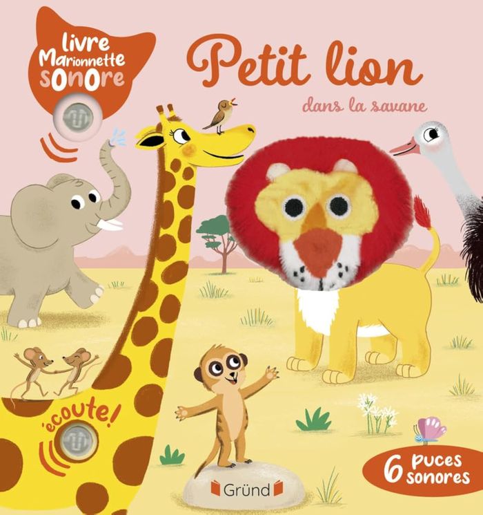 Couverture du livre « Petit lion dans la savane » de Collectif, librairie Les Contes Infusés à Corte