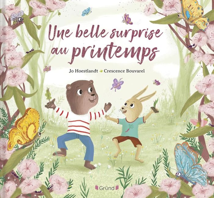 Couverture du livre « Une belle surprise au printemps » de Jo Hoestlandt, librairie Les Contes Infusés à Corte