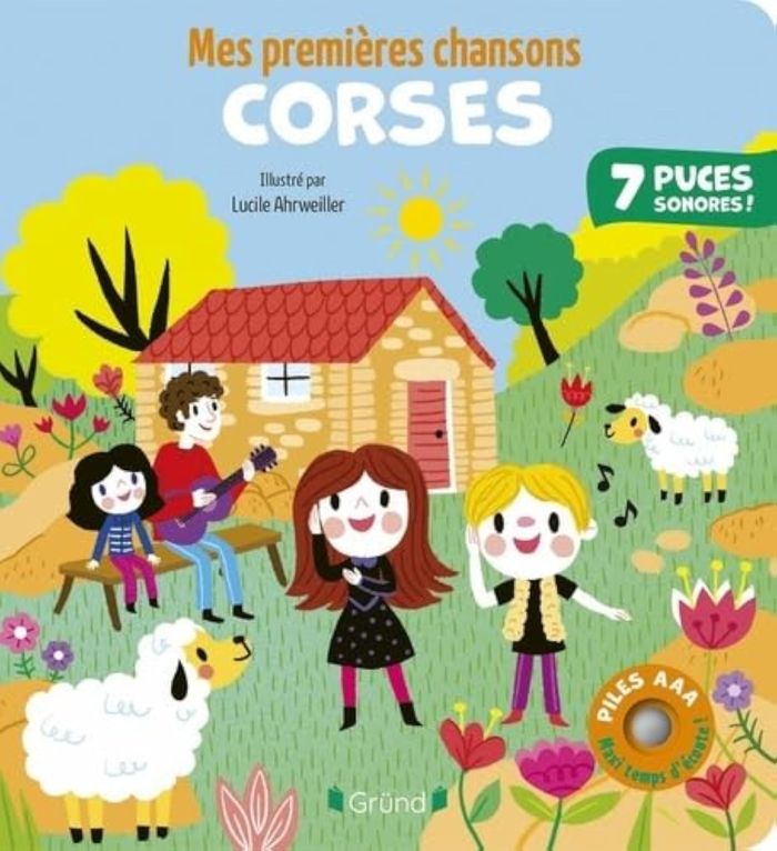 Couverture du livre « MES PREMIERES CHANSONS CORSES » de Lucile Ahrweiller, librairie Les Contes Infusés à Corte