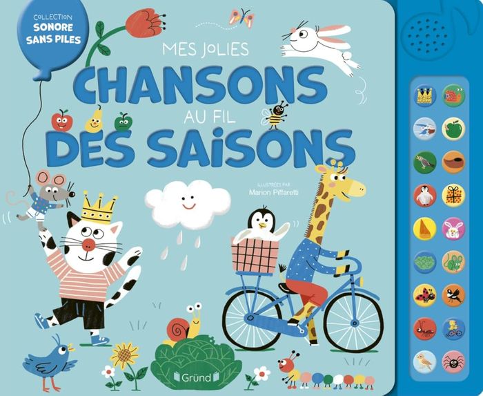 Couverture du livre « MES JOLIES CHANSONS AU FIL DES SAISONS », librairie Les Contes Infusés à Corte