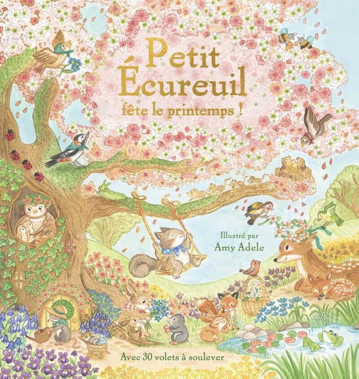 Couverture du livre « PETIT ECUREUIL FETE LE PRINTEMPS ! », librairie Les Contes Infusés à Corte