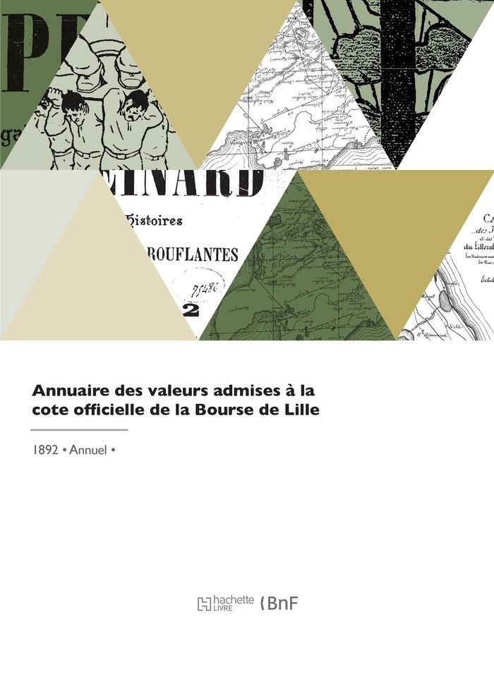Couverture du livre « ANNUAIRE DES VALEURS ADMISES A LA COTE OFFICIELLE DE LA BOURSE DE LILLE », librairie Les Contes Infusés à Corte