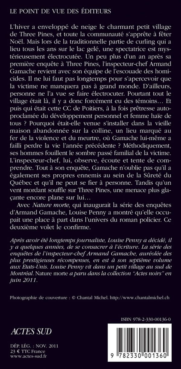 Quatrième de couverture de « THREE PINES - T02 - SOUS LA GLACE »