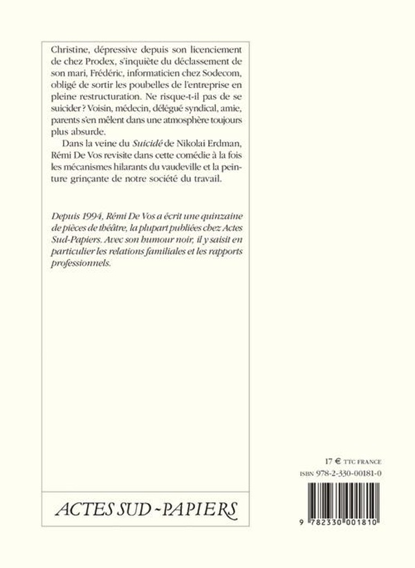 Quatrième de couverture de « CASSE »