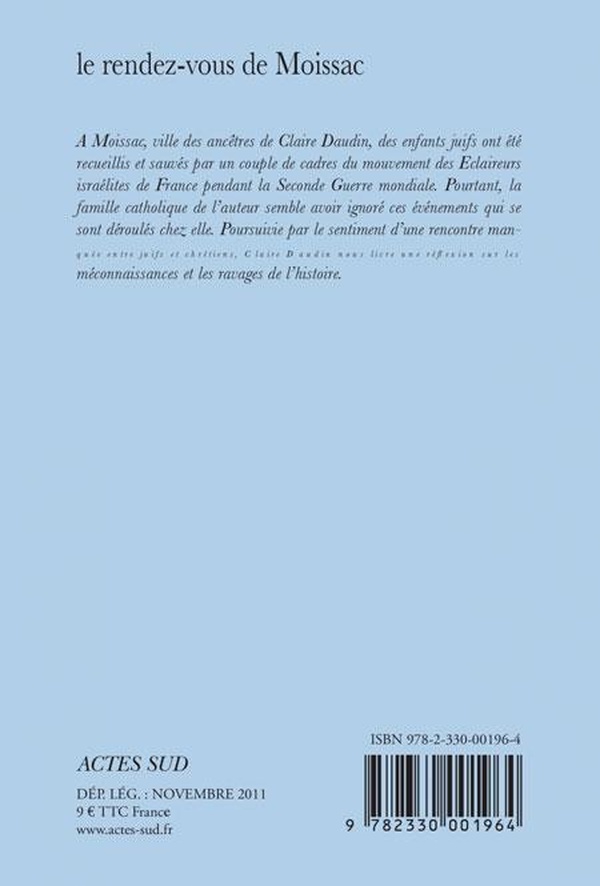 Quatrième de couverture de « LE RENDEZ-VOUS DE MOISSAC »