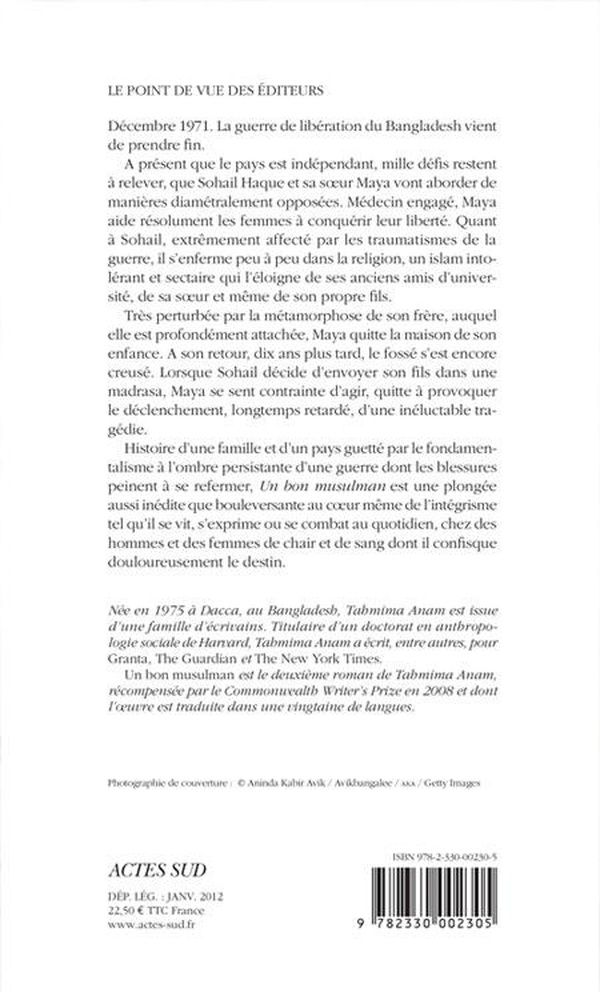 Quatrième de couverture de « UN BON MUSULMAN »