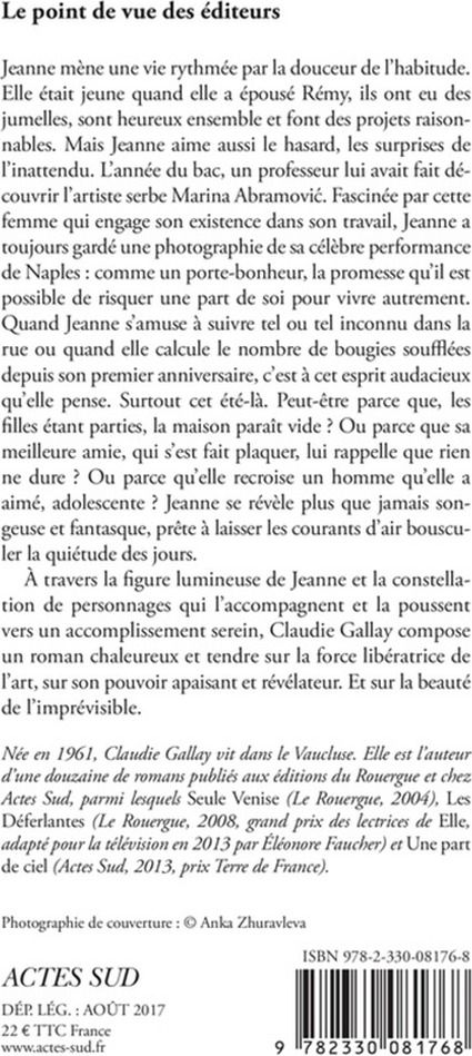 Quatrième de couverture de « La beauté des jours : roman »