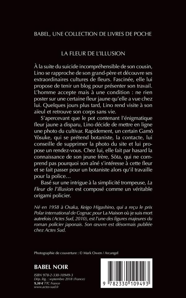 Quatrième de couverture de « La fleur de l'illusion : roman »