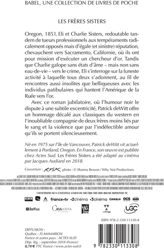 Quatrième de couverture de « LES FRERES SISTERS »