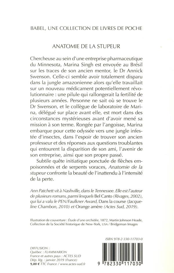 Quatrième de couverture de « Anatomie de la stupeur : roman »