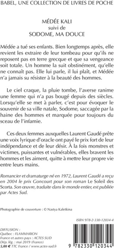 Quatrième de couverture de « Médée Kali »