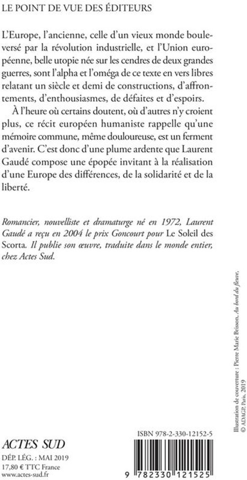 Quatrième de couverture de « Nous, l'Europe : banquet des peuples »