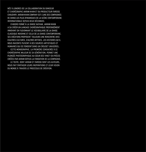 Quatrième de couverture de « AKRAM KHAN : LA FUREUR DU BEAU - ILLUSTRATIONS, COULEUR »