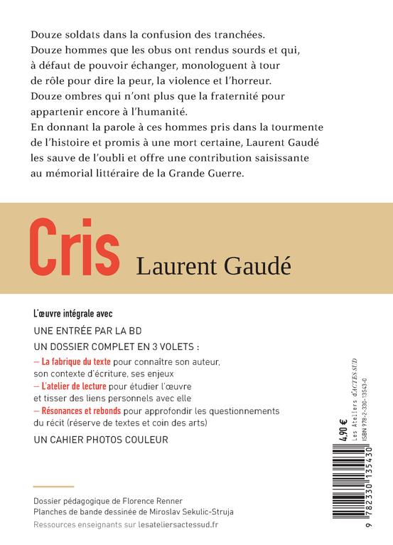 Quatrième de couverture de « Cris »