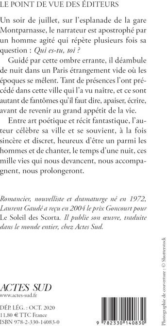 Quatrième de couverture de « Paris, mille vies : récit »