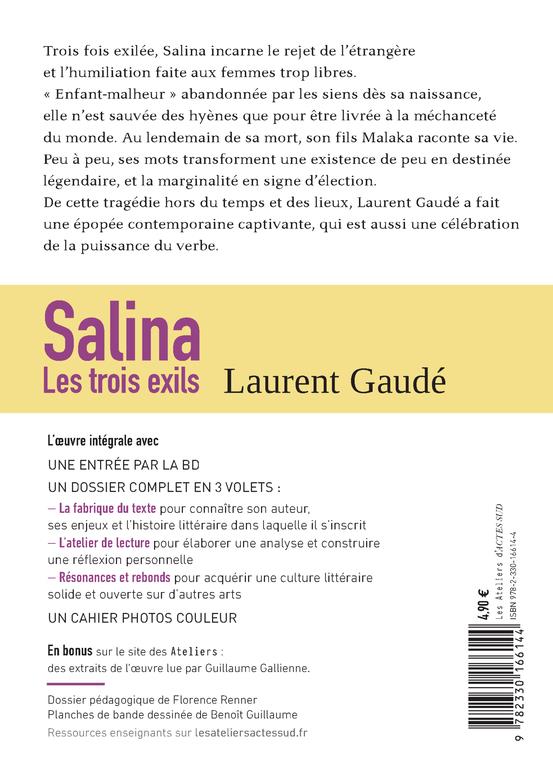 Quatrième de couverture de « Salina : les trois exils »
