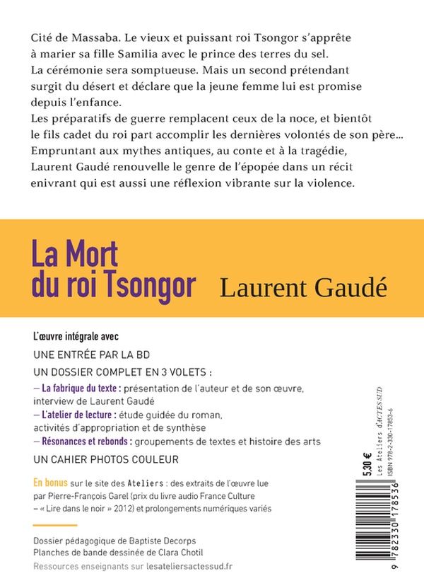 Quatrième de couverture de « La mort du roi Tsongor »