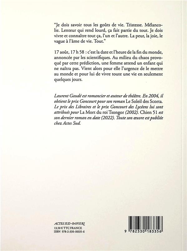 Quatrième de couverture de « Même si le monde meurt, ou Le tout grand voyage »