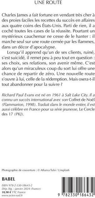 Quatrième de couverture de « Une route »