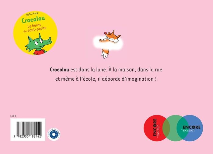 Quatrième de couverture de « Crocolou est dans la lune »