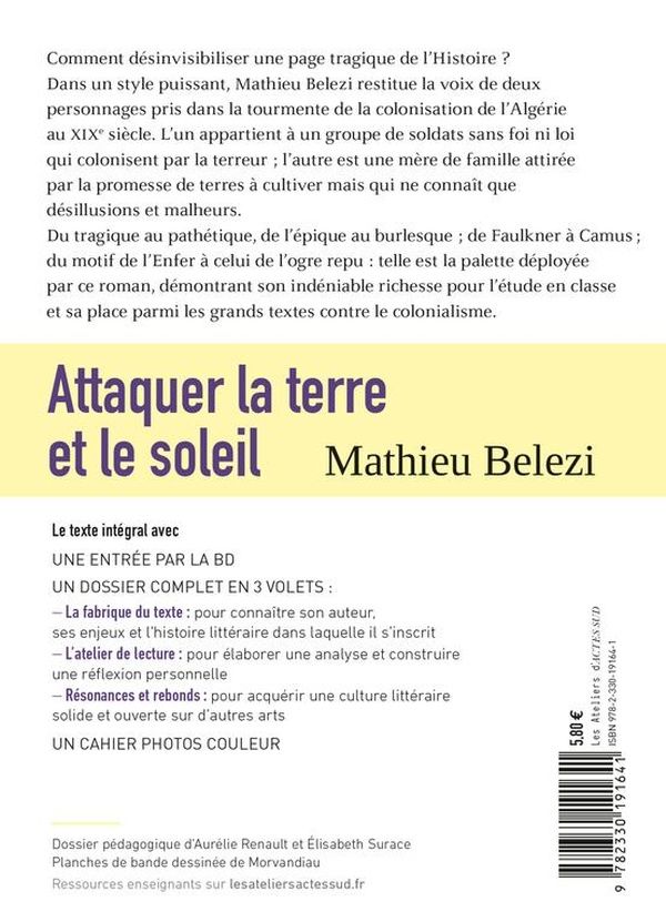 Quatrième de couverture de « Attaquer la terre et le soleil »