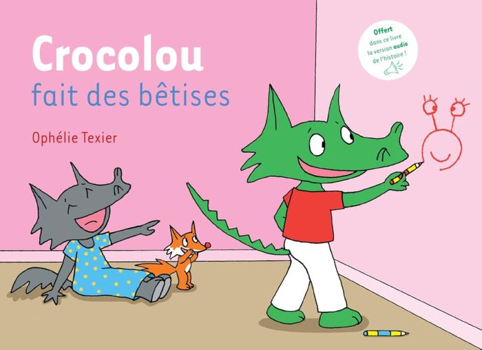 Couverture du livre « Crocolou fait des bêtises » de Ophélie Texier, librairie Les Contes Infusés à Corte