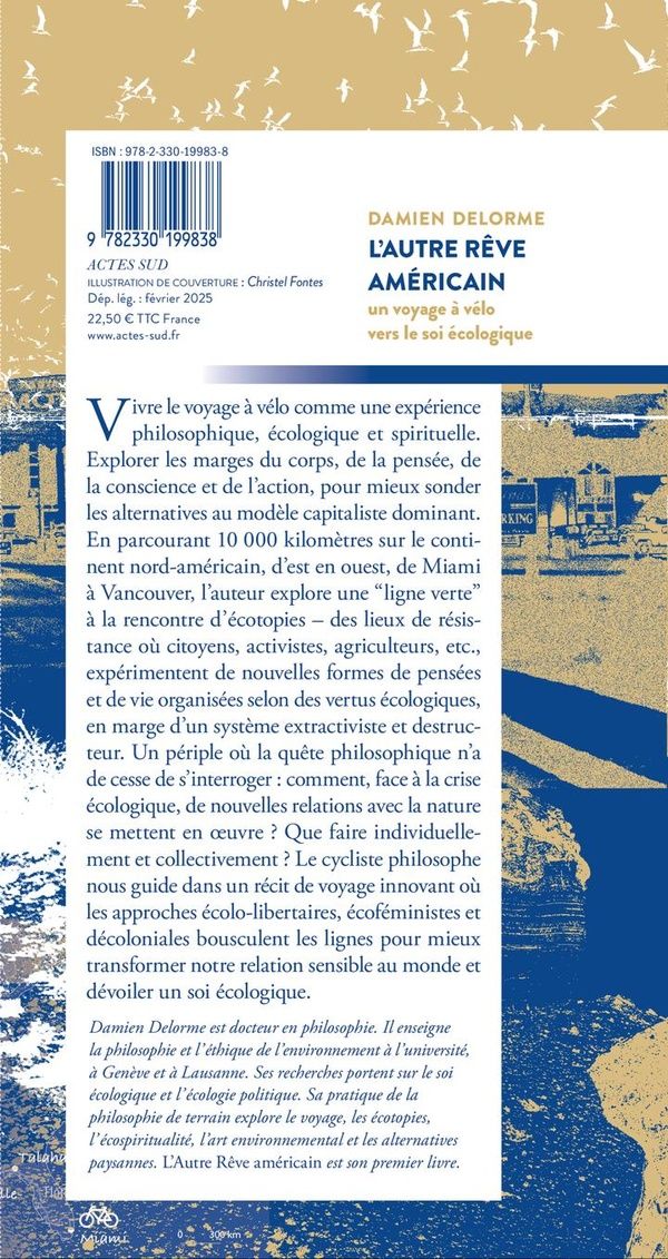 Quatrième de couverture de « L'autre rêve américain : un voyage à vélo vers le soi écologique »