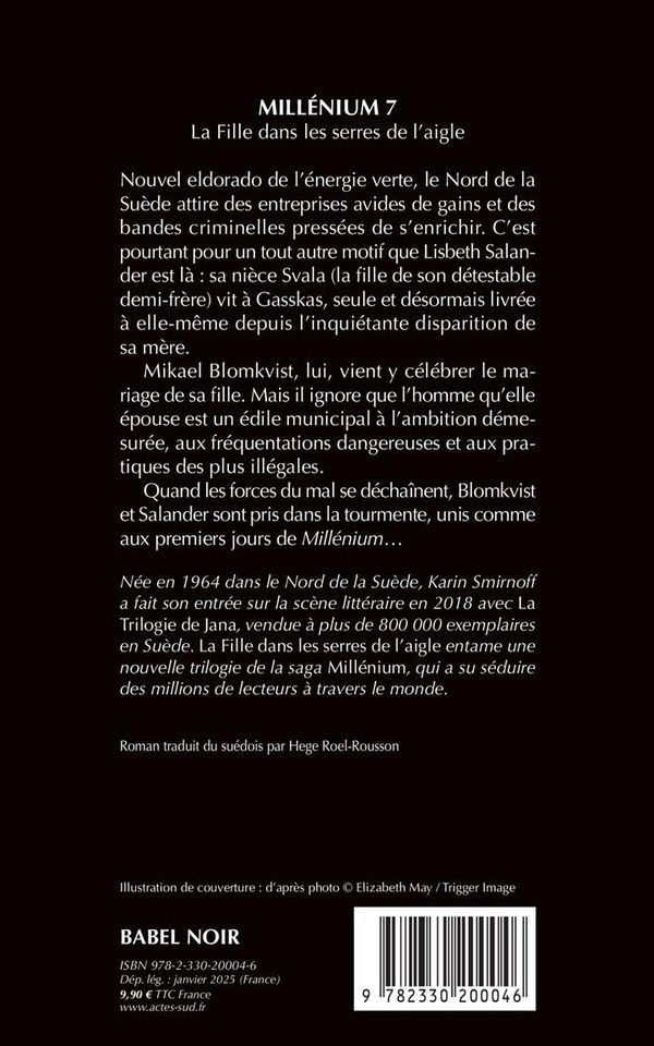 Quatrième de couverture de « La fille dans les serres de l'aigle »